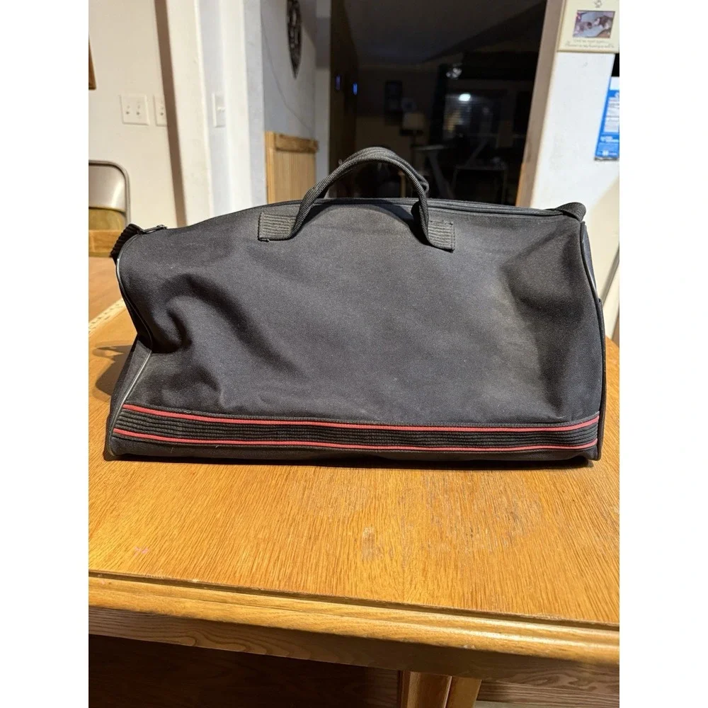 Vintage‎ Drakkar Noir Duffel Bag Black Red Promo Travel Gym Bag Cologne Logo